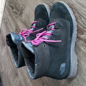 The North Face Ballard Roll Down SE Womens Boots Black Pink Gray Size 7.5